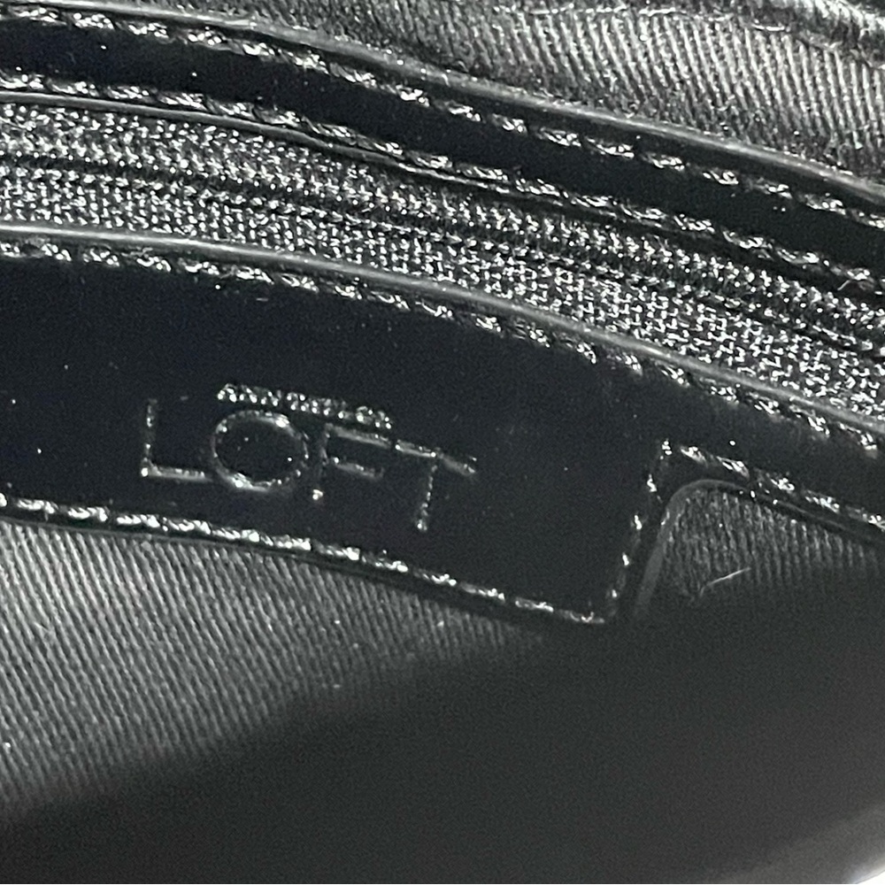 Loft Black Patent Leather Quilted Clasp Mini Bag with Heavy Chain Handle #H-29 - Picture 4 of 5